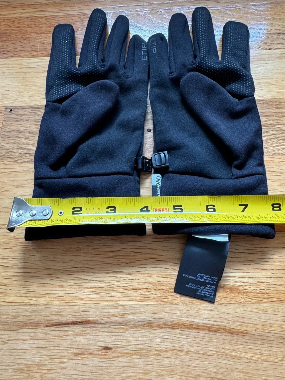 The North Face Black Touchscreen Gloves large fleece lined